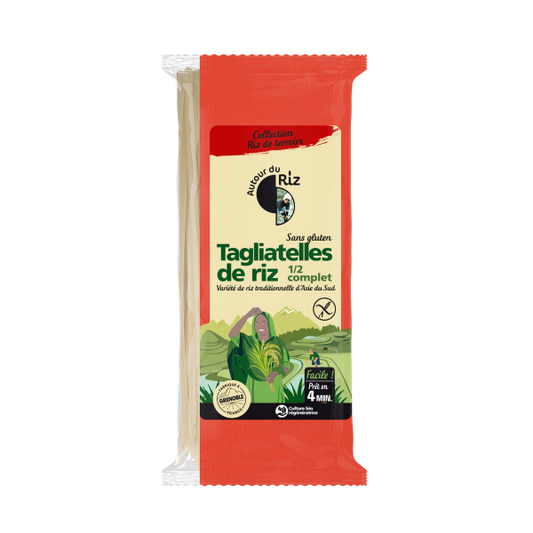 Tagliatelles thaïes de riz 1/2 complet bio sans gluten - 1