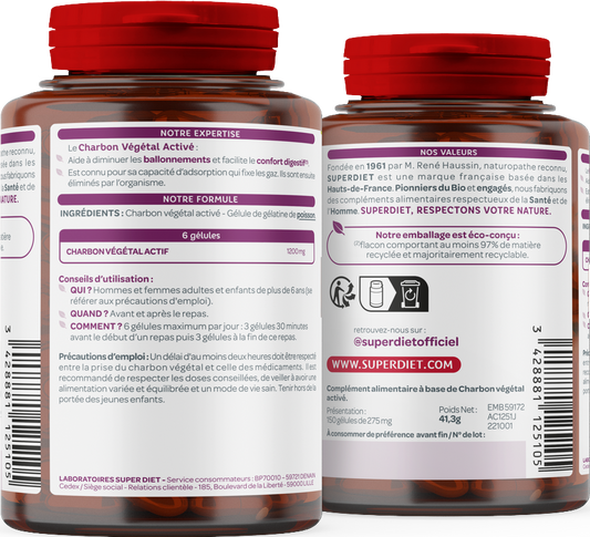 Charbon végétal activé (ballonnements et confort digestif) - 2
